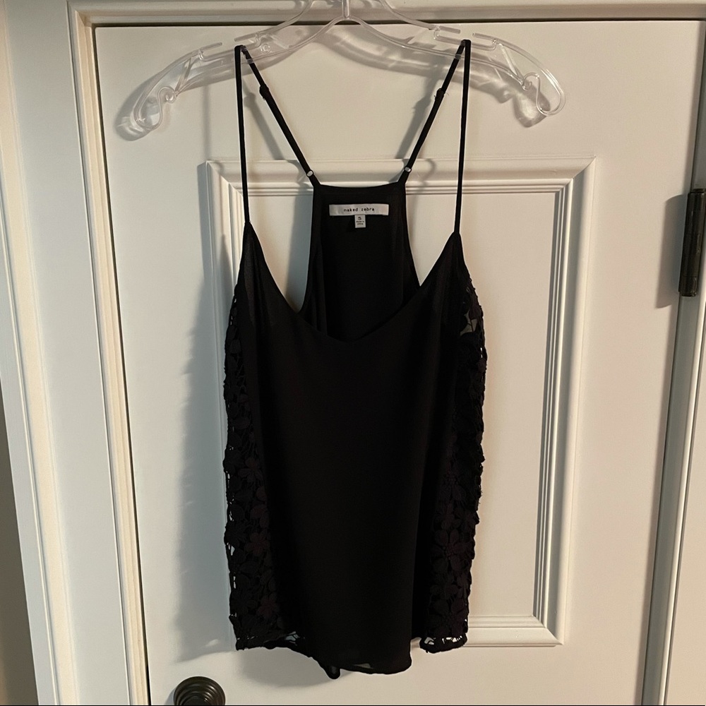 Naked Zebra - Black top- size S